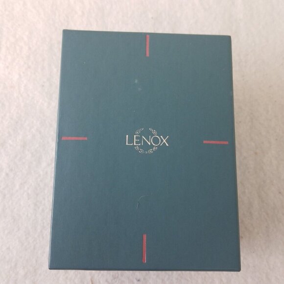 Lenox Crystal Starlight Christmas Ornament in Original Box 1989 silver collar - Picture 10 of 10